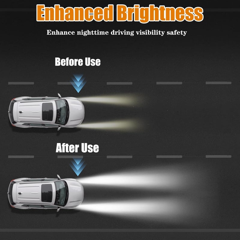 Ciirvoe Automotive Headlight Restoration Kit - Refurbishing Fluid & Polishing Cleaner for Oxidized, Yellowed Headlamps, Enhanced Hydrophobic Coating for Superior Gloss & Protection on All Vehicles - Image 5